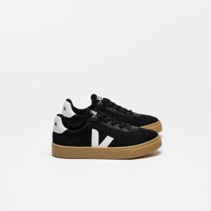 VOLLEY ELASTIC LACES CANVAS BLACK WHITE NATURAL