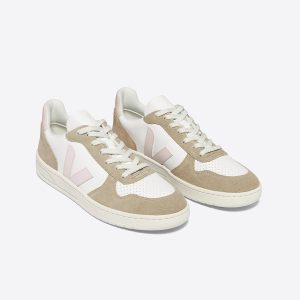 V-10 LEATHER WHITE PETALE SAHARA