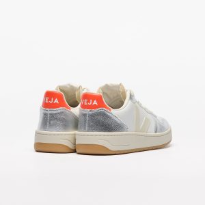 V-10 LEATHER WHITE PIERRE SILVER