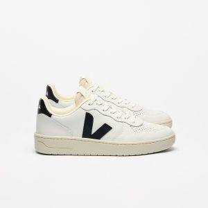V-10 LEATHER WHITE BLACK