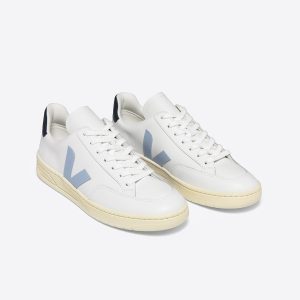 V-12 LEATHER WHITE STEEL NAUTICO