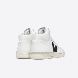 V-15 LEATHER WHITE BLACK