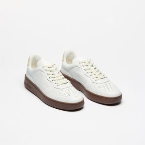 V-90 LEATHER WHITE PIERRE ALMOND