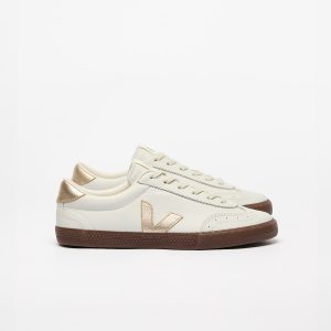 VOLLEY LEATHER WHITE PLATINE BARK
